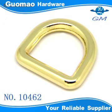 Zinc alloy light gold d ring handbag metal d ring