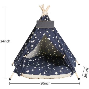 Portable Luxery Pet Tents Houses with Cushion Blackboard