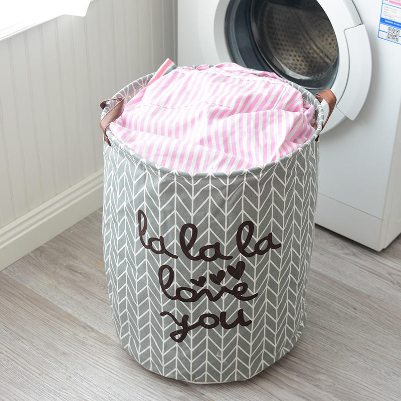 Sac à linge en toile de rangement en tissu sale pliable