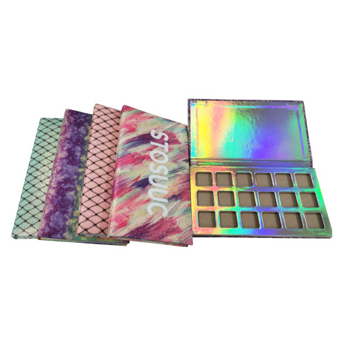 Eco-friendly glitter eye shadow Palette Box with Mirror