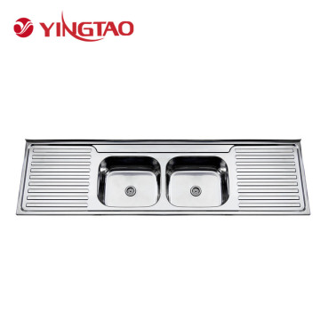Customizable Logo Stainless Steel Two Bowl Kitchen Sinks Wholesale