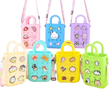 Cute Mini Silicone Waterproof Tote Handbag for Kids and Girls
