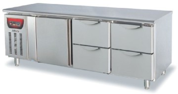 Deluxe 5 doors drawered worktop refrigerators kitchen refrigeration