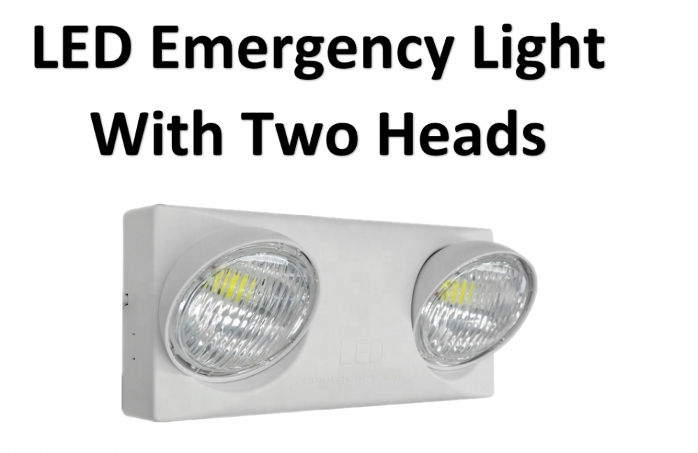 LED emergency light with twins heads