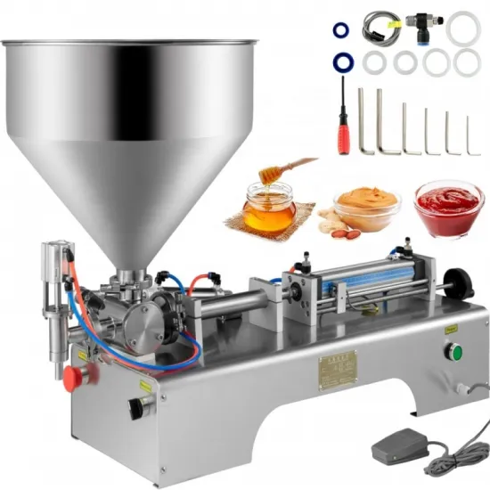 Semi-Automatic Horizontal Pneumatic Jam Liquid Paste Filling Machine for Small Bottles