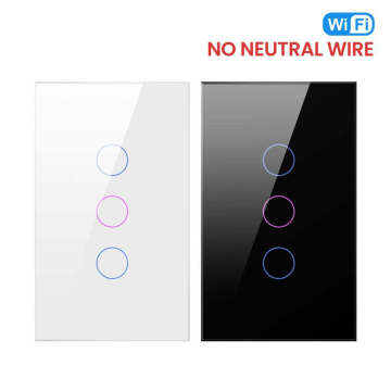 Tuya Wifi Wireless Smart Home Wall Light Switch - 1/2/3 gang no neutralny (USA, Brazylia, Korea, morze)