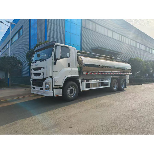 Грузовик из молока из нержавеющей стали Isuzu.