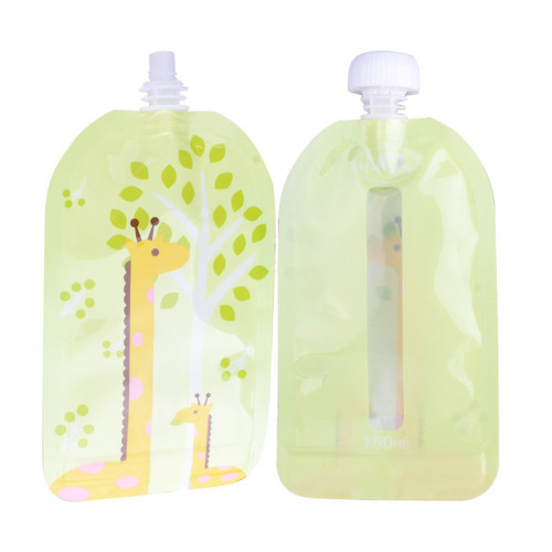 Easy Tear Hot Stamping Clear Drink Pouch