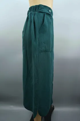 Women's Casual Pocket Slit Elastic A-line skirt