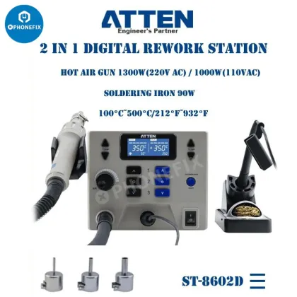 ATTEN ST-8602D 1300W 2 IN 1 Hot Air Desoldering Station