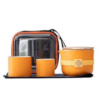 Cherry Blossom Portable Tea Set with Strainer - Japanese Style Tea Cup Gift Box