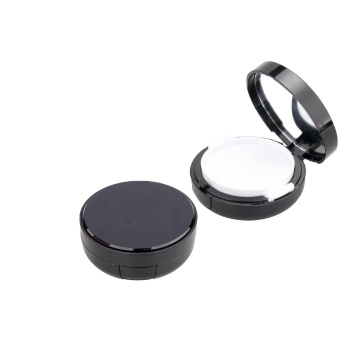 Black Round Mirror Compact Powder Case for Air Cushion and BB Cream