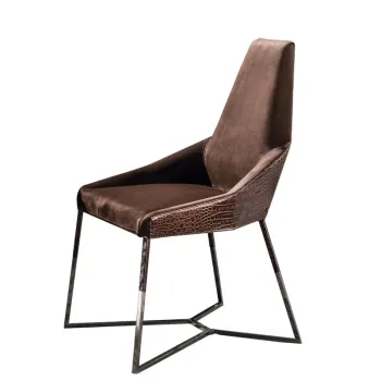 Modern Elegance: Stainless Steel Frame and Fabric Dining Chairs