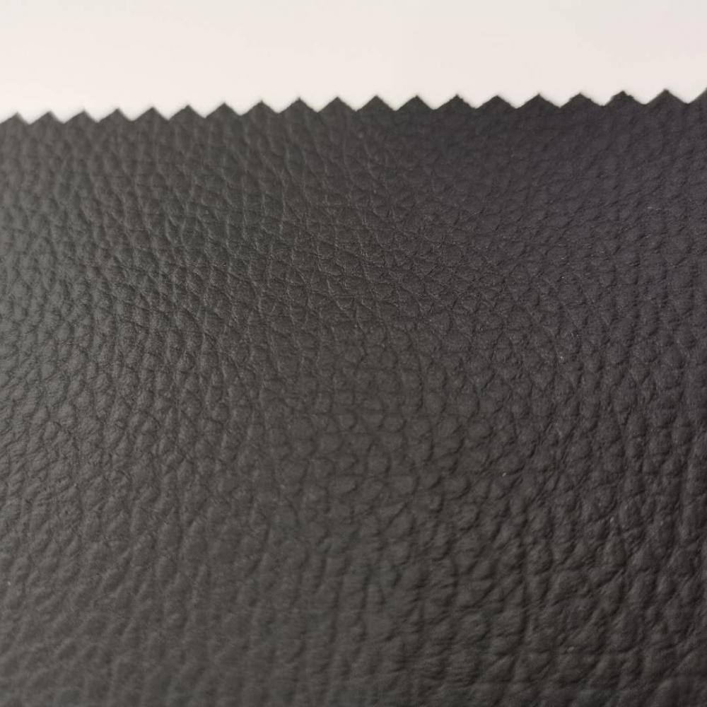 Black Pvc Leather With French Terry