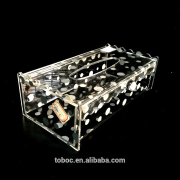 Top-sale acrylic facial tissue box wish a opeing lid