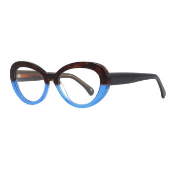 Women Round Small Eye Acetate Optical Frame Glasses