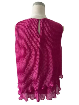 Madame Double Hem Embellished Pink Top