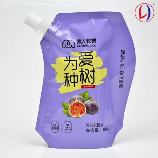 BPA Free OEM Manufacturer Yogurt Packaging Bags & Spout Pouches for Liquids like Tomato Sauce, Oil, and Juice
