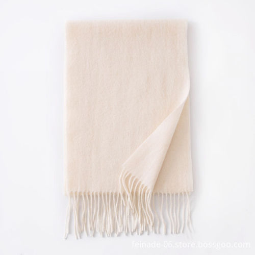 Winter Solid Color Cashmere Scarf with Tassel