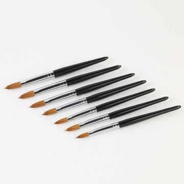 Brosse à ongles acrylique kolinsky pour la poudre de manucure - pinceau kolinky rose professionnel