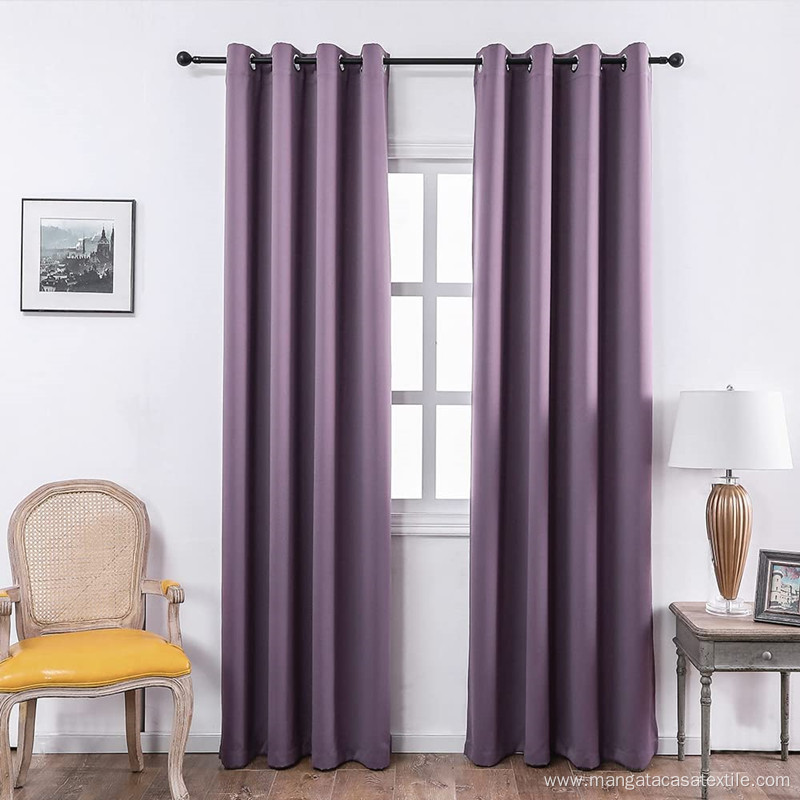 high precision blackout curtains solid color curtain