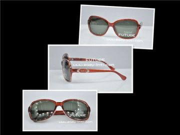 Red Women Polarized Plastic Sunglasses