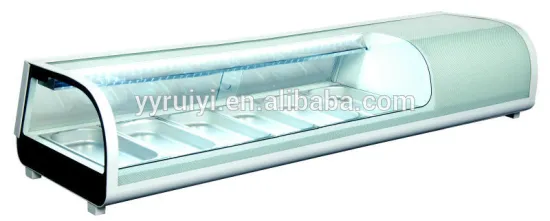 1.6M digital temperatue controll sushi display counter