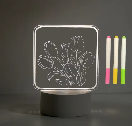 Custom 3D Illusion RGB Lamp: A Creative DIY Acrylic Desk Gift for Home and Kids Room Decor with Wooden Base and Night Light Function