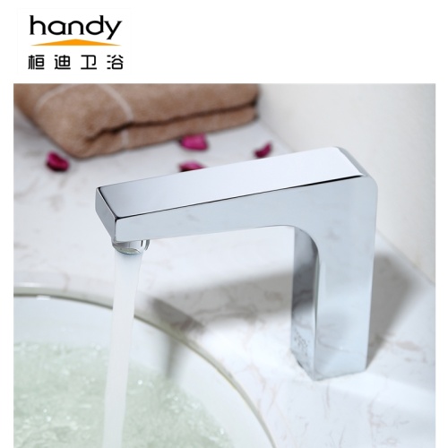 Square Type Touch Switch Delay Action Pillar Faucet