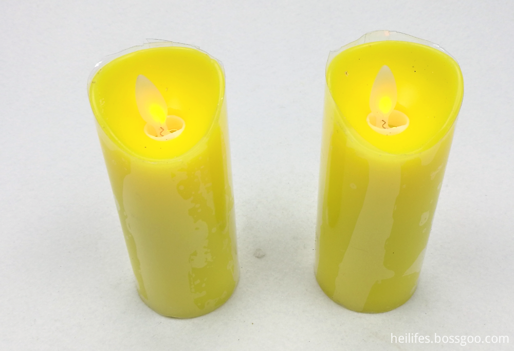 Customized Festival Gifts Yellow Candle Light