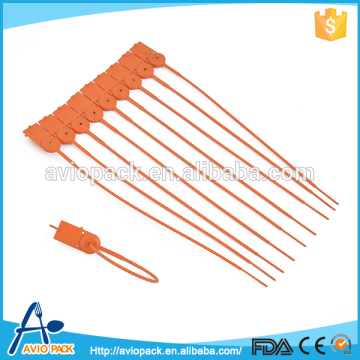 Disposable pull tight plastic security seal cable tie for airline container and bag
