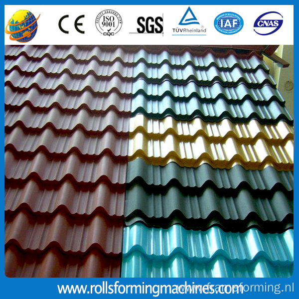 Roofing sheet profiling machine