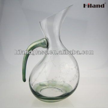 Promotional wholesale hand blown unique glass wine decanter
