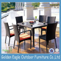 Patio Rattan Dining Table and Chair Furniture