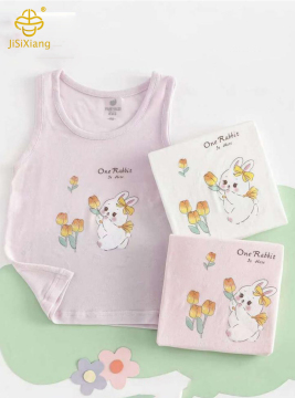 Coupte de bébé sans manches à imprimé mignon