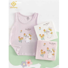 귀여운 작은 곰 프린트 민소원 아기 점프 수트