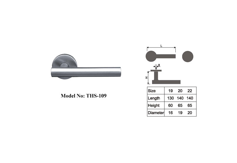  Modern Exquisite Stainless Steel Tube Door Lever Handles 