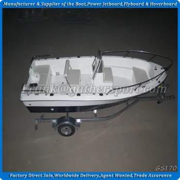 Gather factory China hot sale 5m fishing boat, fiberglass fishing boat, cheap fiberglass fishing boat for sale