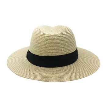 Wholesale Summer Outdoor Natural Straw Wide Brim Hats