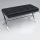 Leather top stainless steel leg bench
