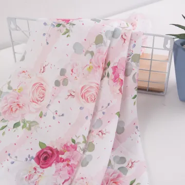 Wholesale Floral Fabric: 70% Rayon 30% Linen at Factory Price