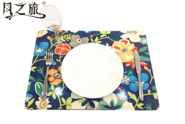 Waterproof and Heat-resistent Resined Wood Cork MDF Blank Resturant Placemat(TW-MDF162)