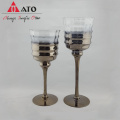 Kichen glass candlesticks in the style of goblets