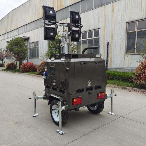 Emergency Mobile Light Tower 9 High Mast Hydraulic Lighting Tower Manufactory