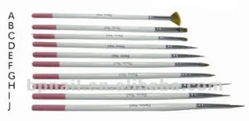 10Pcs Nail Art Gel Brush Set