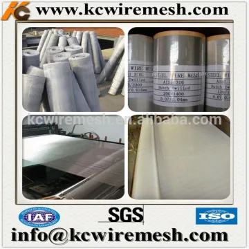 KANGCHEN 24meshX110mesh 0.35mmX0.25mm 304 Stainless Steel Dutch Woven Wire Mesh