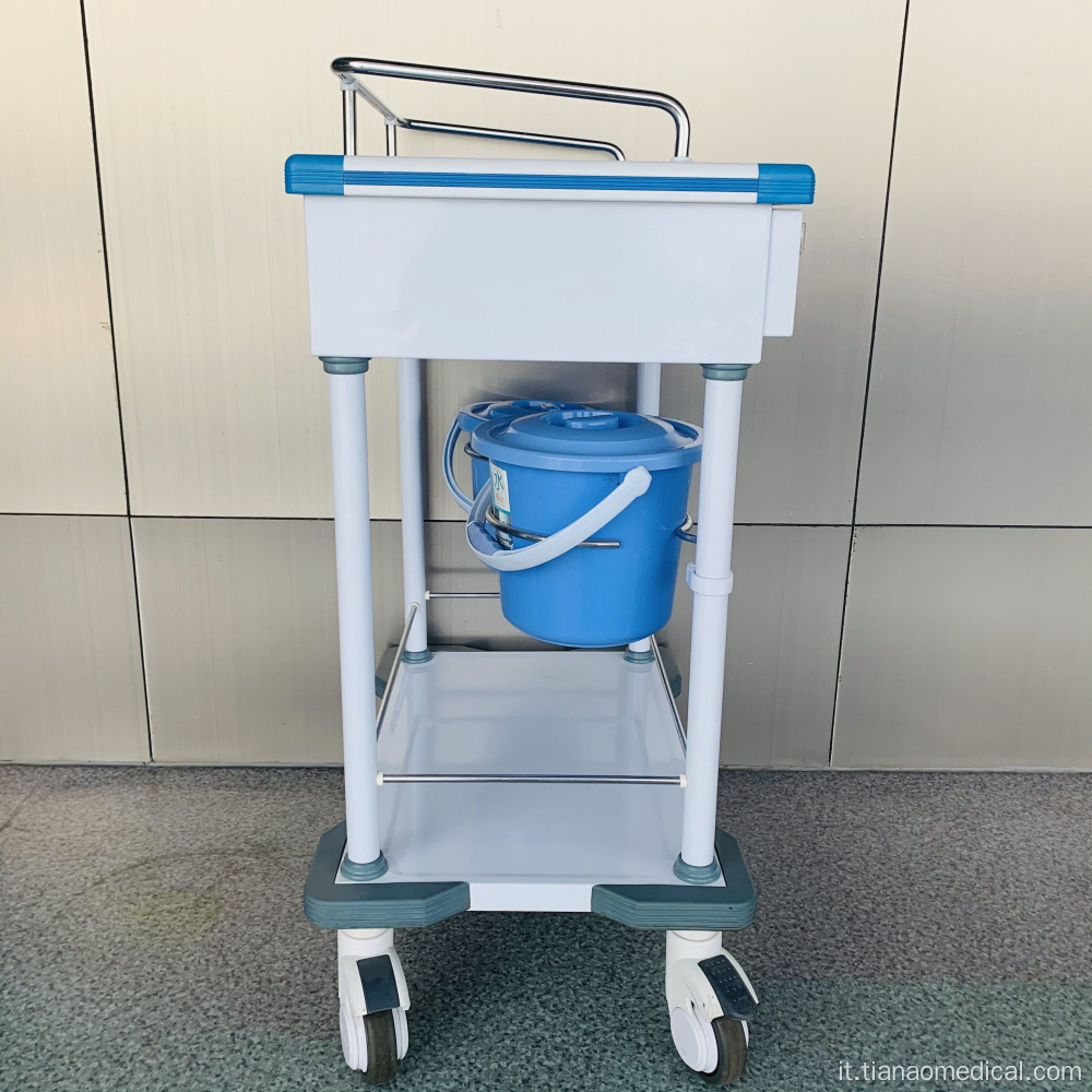 Carrello per cure infermieristiche in acciaio ABS