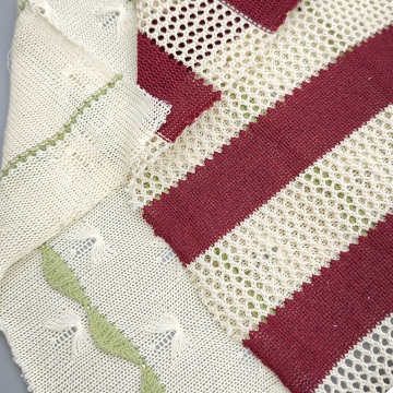 Yarn-dyed TC Openwork Jacquard Fabric for Garment