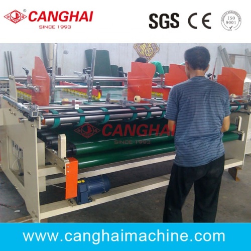 Semi auto small carton box folder gluer machine