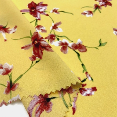 Polyester Woven 75D Moss Crepe Georgette Printed Fabric